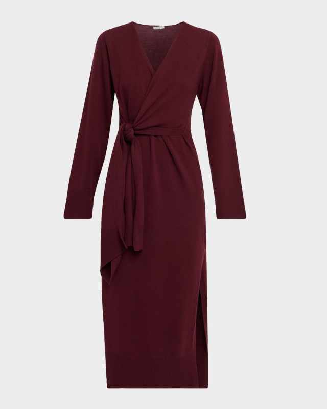 Skyla Cashmere-Blend Wrap Dress
